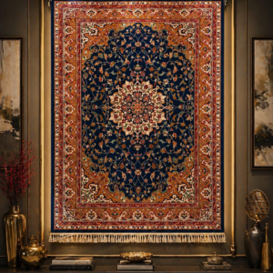 Royal Midnight Persian Silk Rug
